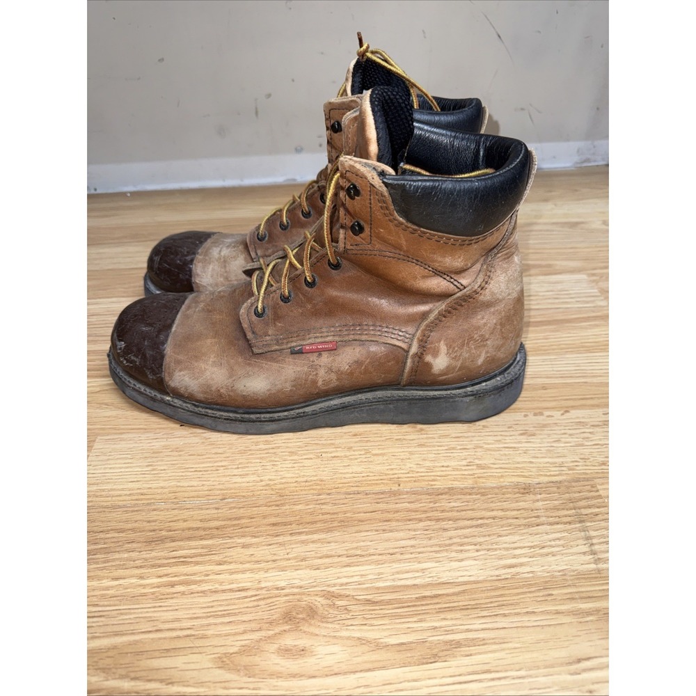 Red Wing 676 Supersole Boots with Brown Tuff Toe Size 12D (Soft Toe) (USA)